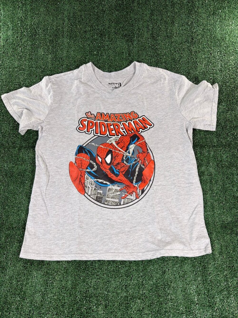 Marvel The Amazing Spider-Man Graphic Tee Adult L Gray